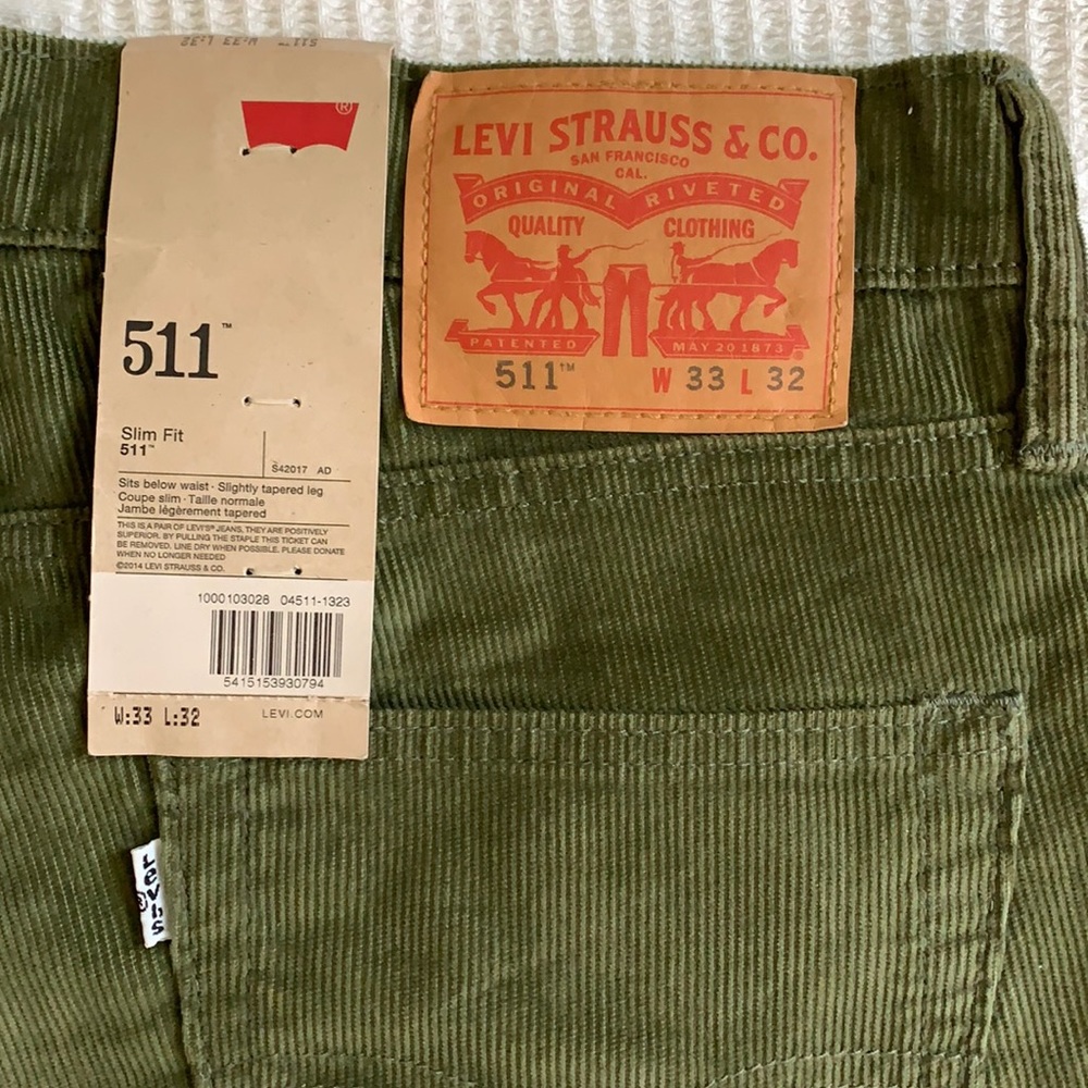 LEVI’S 511 Slim Fit Corduroy 33x32